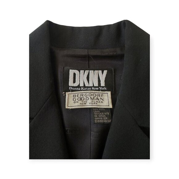 Vintage DKNY Black Wool Blazer Jacket , size 6, 90s - Picture 3 of 15